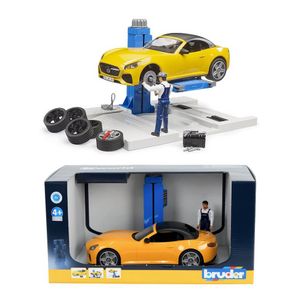 Bruder Bworld Car Service Centre with Roadster Vehicle